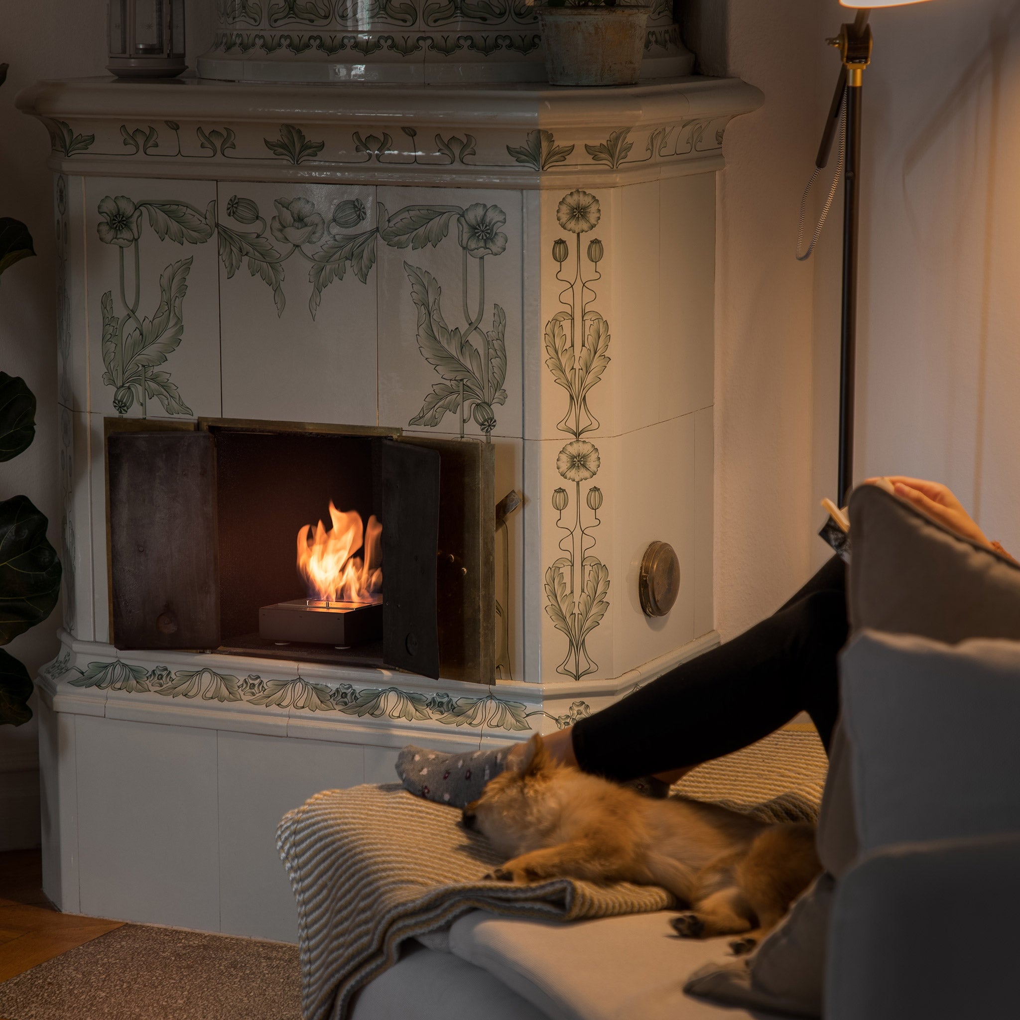 Reburn bioethanol burner